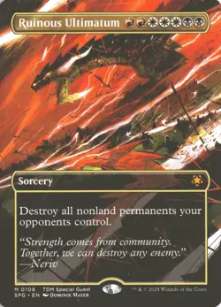 MTG Ruinous Ultimatum (0108) *Non-Foil* Borderless Special Guest MT/NM Free Ship - Image 1