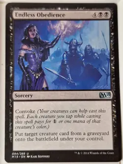 Endless Obedience - Magic 2015 Core Set M15 - Magic the Gathering MTG Nice! - Image 1
