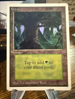 Forest Land C Magic The Gathering MTG Unlimited Edition 157 - Image 1