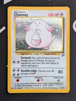 Chansey - 3/102 - Pokemon Base Set Unlimited Holo Rare Card WOTC MP - Image 1