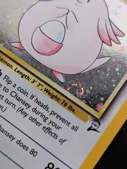 Chansey - 3/102 - Pokemon Base Set Unlimited Holo Rare Card WOTC MP - Image 3