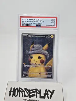 Pokemon TCG Pikachu With Grey Felt Hat SVP EN 085 PSA 9 Van Gogh Pikachu Promo - Image 1