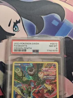 PSA 8 2023 Pokemon Sword And Shield Crown Zenith #GG12 Full Art FA Deoxys - Image 3