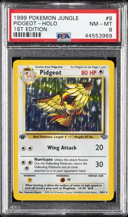 1999 POKEMON JUNGLE 1ST ED #8 PIDGEOT-HOLO PSA 8 - Image 1