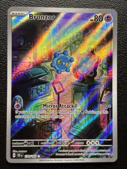 Bronzor #170/162 Illustration Rare Pokemon Temporal Forces 2024 NM - Image 1