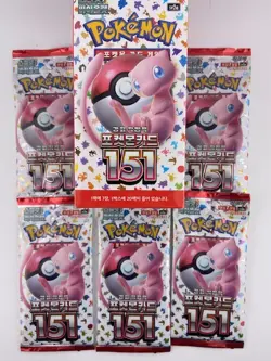 US SELLER-Korean Pokemon 151 SCARLET &VIOLET 5 x Factory Sealed Booster Packs E3 - Image 1