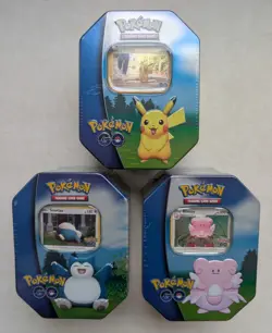 Pokemon TCG: Full Set of Three (3) Pokemon GO Tins - Factory Sealed - Image 1