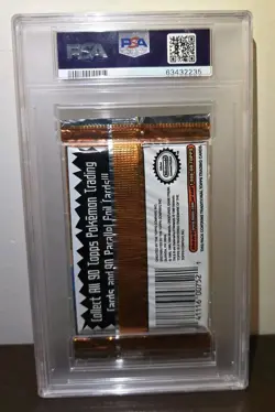 1999 Pokemon Topps TV Animation Edition Foil Pack Blue Logo Foil Pack PSA 10 - Image 2