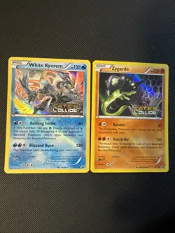 Pokemon TCG Zygarde XY Xy129 Holo Prerelease Promo White Kyruem Xy128 Lot #1 - Image 1