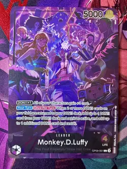 2025 One Piece Monkey D. Luffy OP09-061 Leader 2nd Anniversary Promo English NM - Image 1