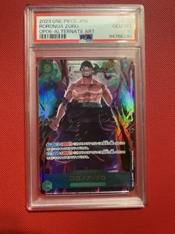PSA 10 Roronoa Zoro (Alt Art) OP06-118 SEC Wings of Captain Japanese One Piece - Image 2