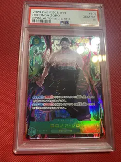 PSA 10 Roronoa Zoro (Alt Art) OP06-118 SEC Wings of Captain Japanese One Piece - Image 3