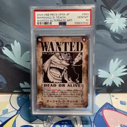 One Piece Marshall D. Teach | OP09-093 | Japanese | SR SP Wanted Poster | PSA 10 - Image 1