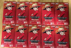 One Piece TCG - Lot Of 10 - Carrying On His Will Sleeved Booster - OP-13 English - Image 1