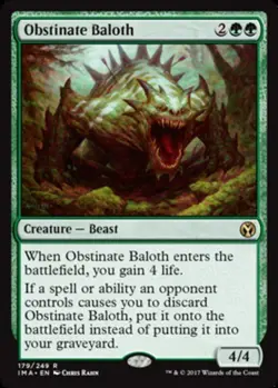 Obstinate Baloth - Foil x1 NM Magic the Gathering 1x Iconic Masters mtg card - Image 1