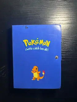Vintage Pokemon Blue Charmander Binder 1999 with over 70 Vintage Cards And Holos - Image 1