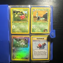 Vintage Pokemon Blue Charmander Binder 1999 with over 70 Vintage Cards And Holos - Image 3