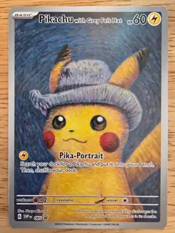 Pikachu with Grey Felt Hat 085 Promo with VanGogh promo card - Image 1