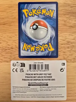 Pikachu with Grey Felt Hat 085 Promo with VanGogh promo card - Image 5