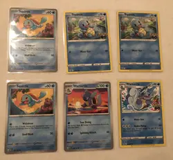 Lot Of 6 Squirtle And Wartortle Pokemon Cards - Image 1
