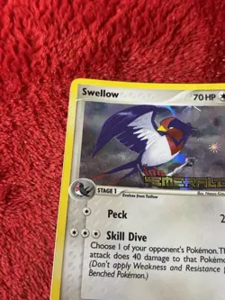 Swellow 41/106 Emerald Reverse Holo Stamped Pokemon Card Lp + - Image 3