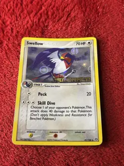 Swellow 41/106 Emerald Reverse Holo Stamped Pokemon Card Lp + - Image 5
