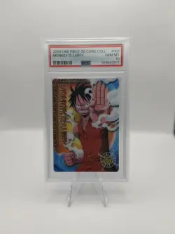 Monkey D. Luffy #10 One Piece 3D Card Collection Animation 10th 2009 PSA 10 - Image 1