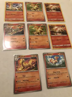 Lot of 8 Ponyta and Rapidash Pokemon Cards - Image 2