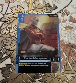 Gundam Card Game Zechs Merquise ST02-011 - Image 1