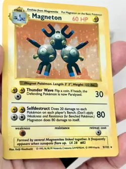 Magneton 1999 Shadowless Base Set Holo Pokemon Card Ungraded (P1) - Image 3