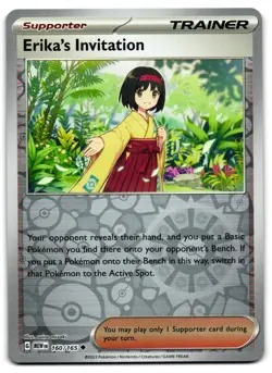Erika's Invitation 160/165 - 151 Uncommon Pokemon TCG Reverse Holo - M/LP Card - Image 1