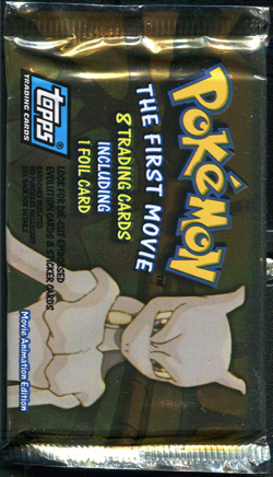 1999 Pokemon The First Movie Promotional Pack of 8 Trading Cards - Blue Logo - Image 1