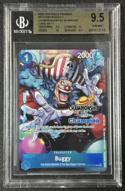 BUGGY C BGS 9.5 2025 ONE PIECE PROMOS #ST17003 CHAMPIONSHIP 25-26 WINNER CARD 19 - Image 1