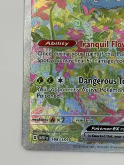 2023 Pokemon Card Venusaur ex 198/165 - Scarlet & Violet 151 Secret Rare Holo NM - Image 5