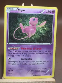 HP Mew 29/124 Holo Rare - XY Fates Collide - Pokemon Card - Image 1