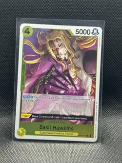 One Piece Card Basil Hawkins Foil OP10-109 R - Image 1