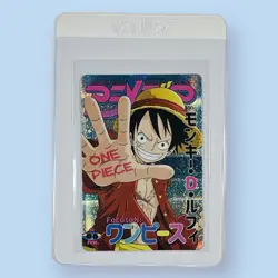 Luffy One Piece Straw Hat ACG Goddess Story Anime HOLO Foil Magazine Card - NM - Image 1