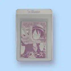 Luffy One Piece Straw Hat ACG Goddess Story Anime HOLO Foil Magazine Card - NM - Image 2