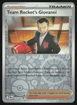 SV10: Destined Rivals Team Rocket's Giovanni #174/182 Reverse Holo Pokemon Card - Image 1