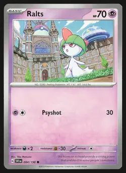 SV01: Scarlet & Violet Base Set Ralts #084/198 Common Pokemon Card - Image 1