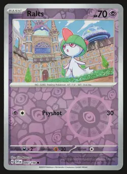 SV01: Scarlet & Violet Base Set Ralts #084/198 Reverse Holo Pokemon Card - Image 1
