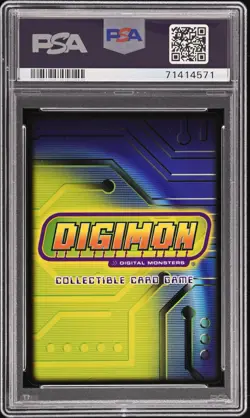 DIGIMON CCG 2004 AGUNIMON Hybrid Warriors 1st Edition PSA 8 DM-134 Gold Card - Image 2