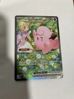 Pokemon TCG Journey Together Lillie's Clefairy EX Holo Card 184/159 - Image 1