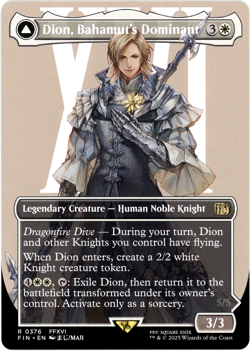 Dion, Bahamut's Dominant (Borderless) - 0376 - Final Fantasy - MTG - NM/M - Image 1
