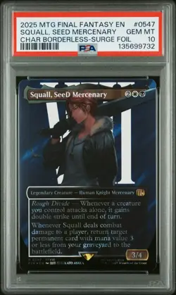 2025 MTG FINAL FANTASY #0547 SQUALL, SEED MERCENARY PSA 10 - Image 1