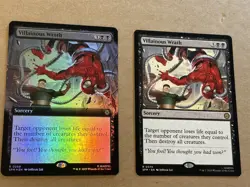 2 x mtg Villainous Wrath, 1 is borderless foil, from Spiderman set, unplayed - Image 1