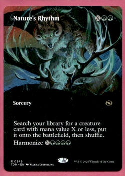 NATURE'S RHYTHM BORDERLESS TARKIR: DRAGONSTORM TDM RARE SORCERY MTG 349 - Image 1