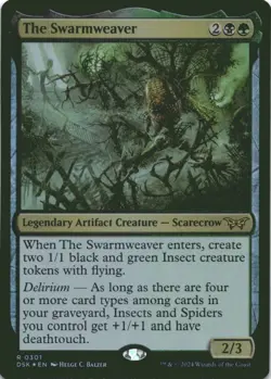 MTG The Swarmweaver (0301) Foil NM Duskmourn: House of Horror Magic 301 - Image 1