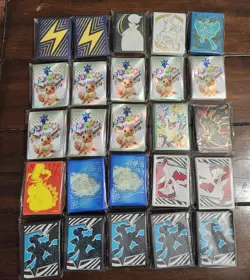 25 ASSORTED Packs ETB Pokemon Sleeves Lot - Image 1