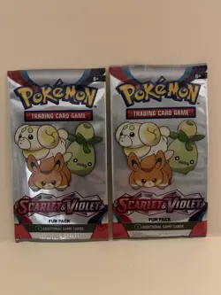2X Scarlet & Violet Base Fun Pack 3 Cards Factory Sealed TCG Pokemon - Image 1